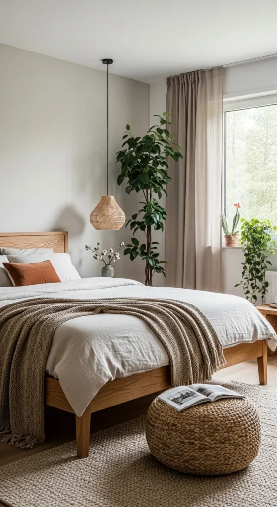 13 Dreamy Bedroom Ideas for a Serene and Stylish Retreat 11 8. Nature Inspired Bedroom