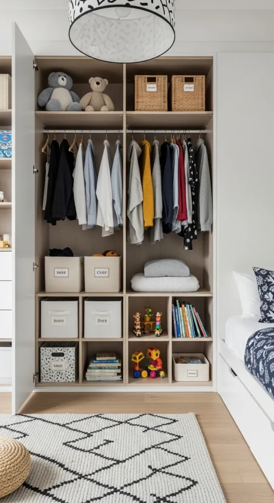 13 Kids' Room Interior Design Ideas That Inspire Creativity and Comfort 11 8. Smart Storage Solutions in Modern Kids Room Interior Design