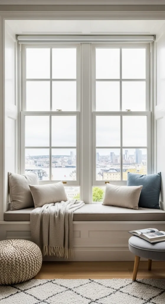 15 Living Room Window Nook Ideas for a Cozy and Stylish Space 11 8. Window Nook with a View