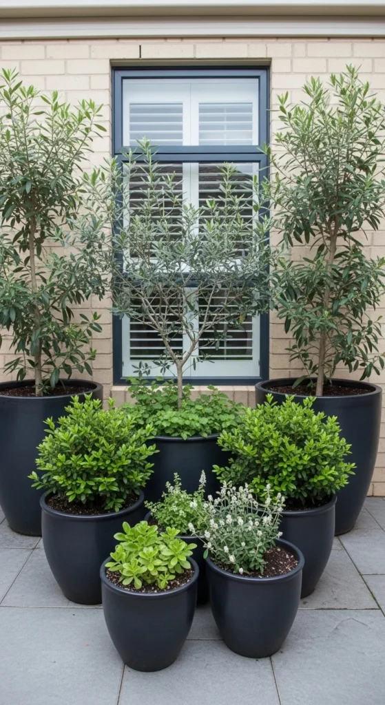 19 Low Maintenance Australian Garden Ideas for Easy Care 12 9. Create a Courtyard Oasis with Low Maintenance Pots