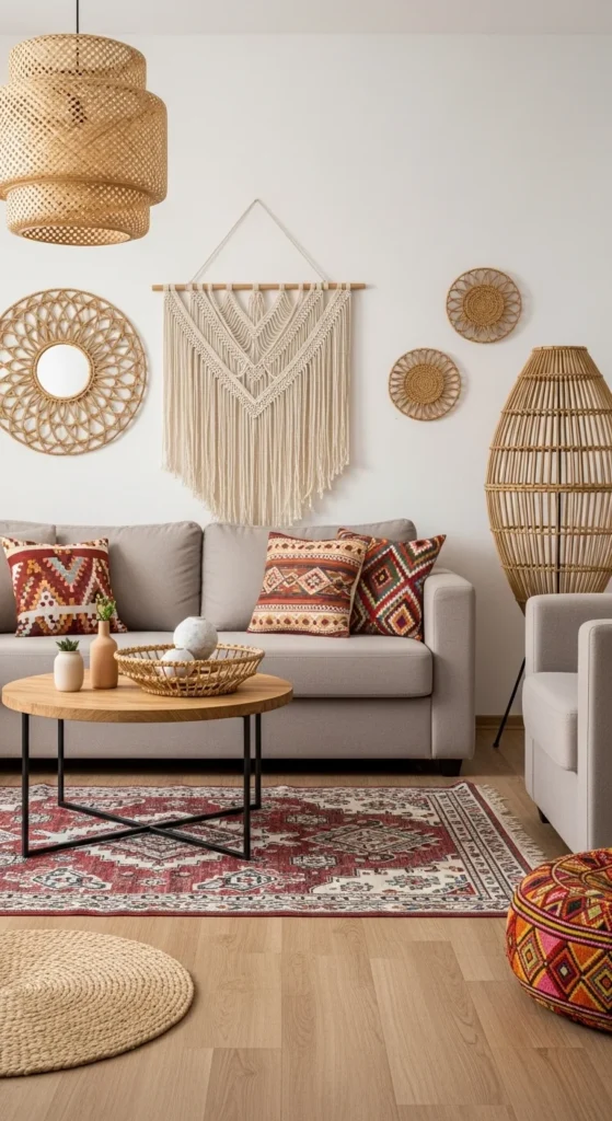 15 Boho Chic Interior Ideas to Create a Warm and Soulful Home 3 How to Balance Comfort and Creativity in Boho Chic Interior Spaces