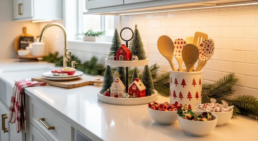 How to Decorate Your Kitchen for Christmas: A Complete Festive Styling Guide 2 How to Decorate Your Kitchen for Christmas with Festive Countertop Displays