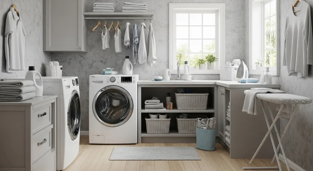 How to Organize Laundry Room 3 Optimize Laundry Workflow with Zones