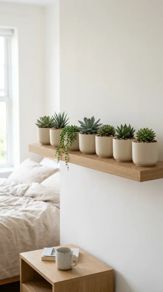 11. Succulent Arrangements for Modern Bedroom clean