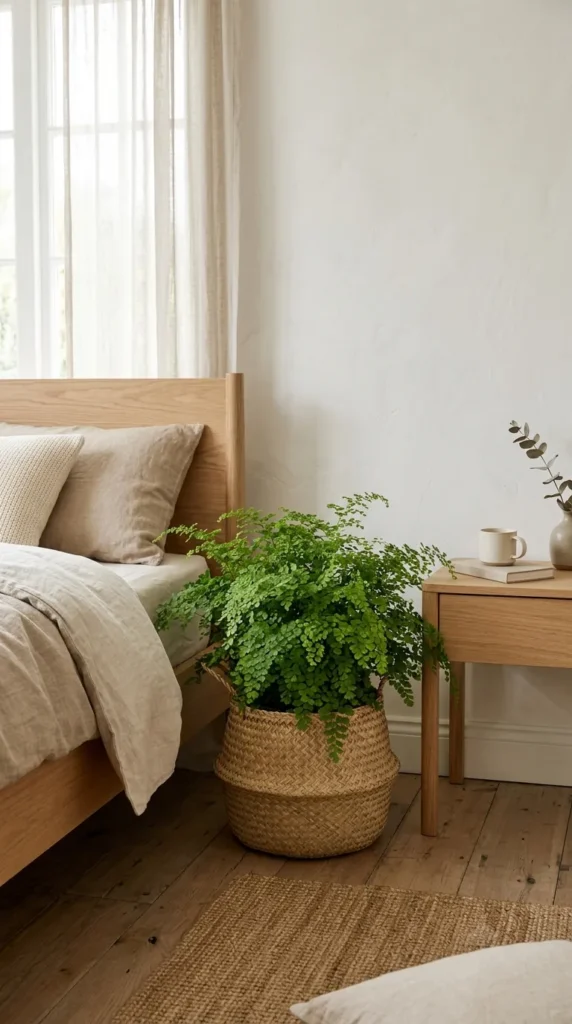 12. Ferns for Soft Nature Inspired Bedroom clean