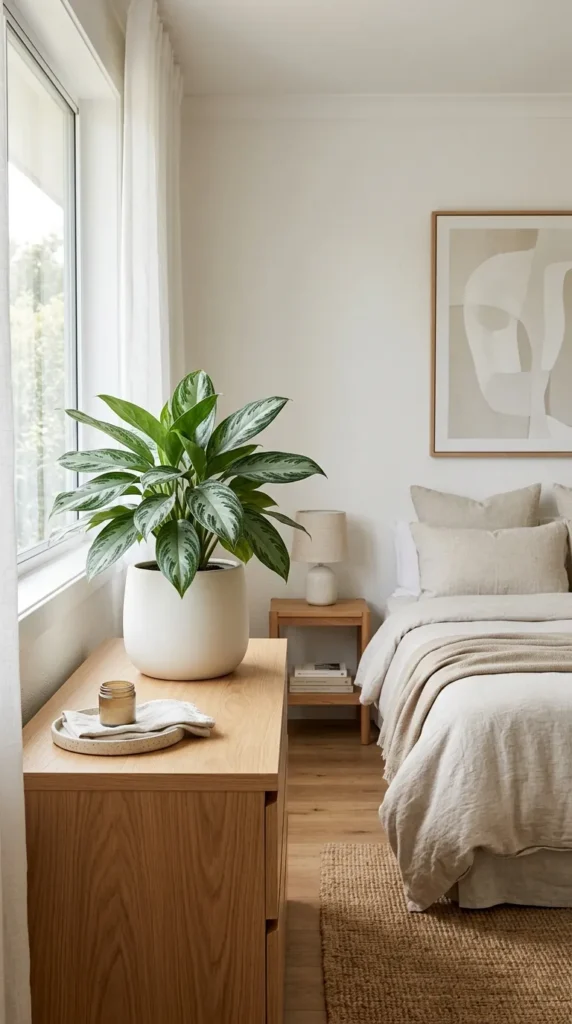 14. Chinese Evergreen for Colorful Bedroom clean