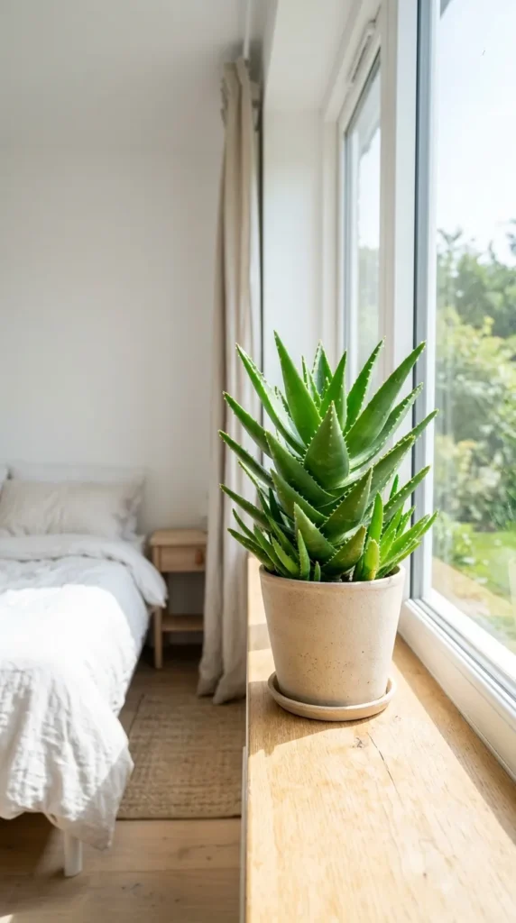 5. Aloe Vera for Functional Bedroom clean
