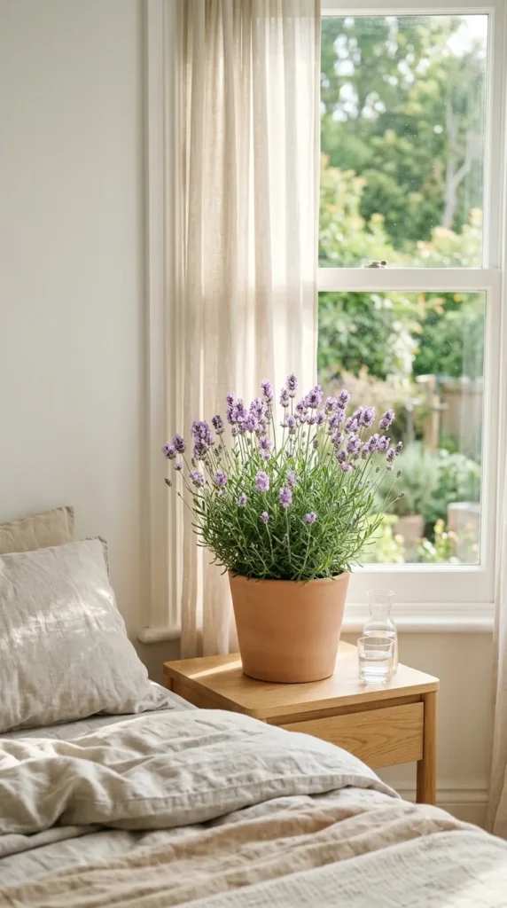 6. Lavender Pots for Calming Bedroom clean