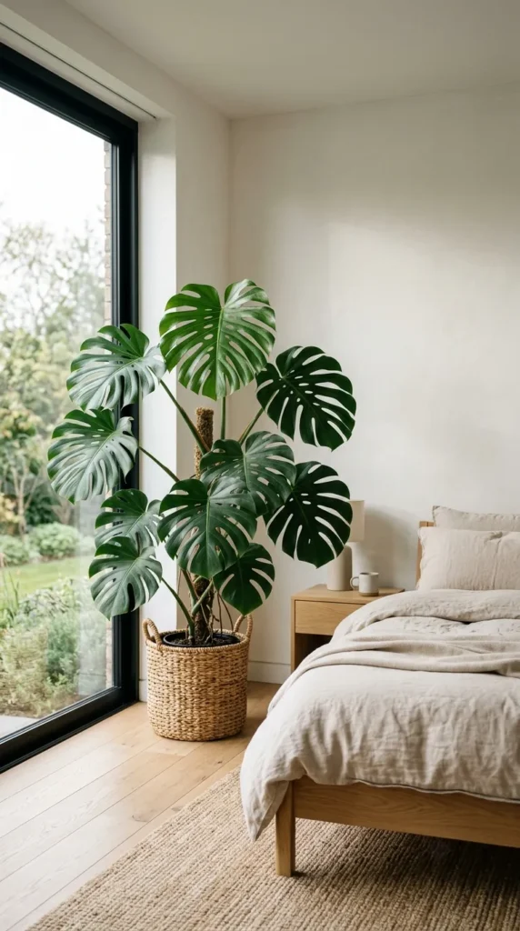 9. Monstera for Tropical Bedroom clean