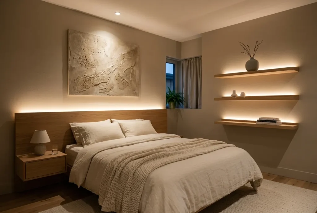 Accent Lighting to Enhance Bedroom Decor clean