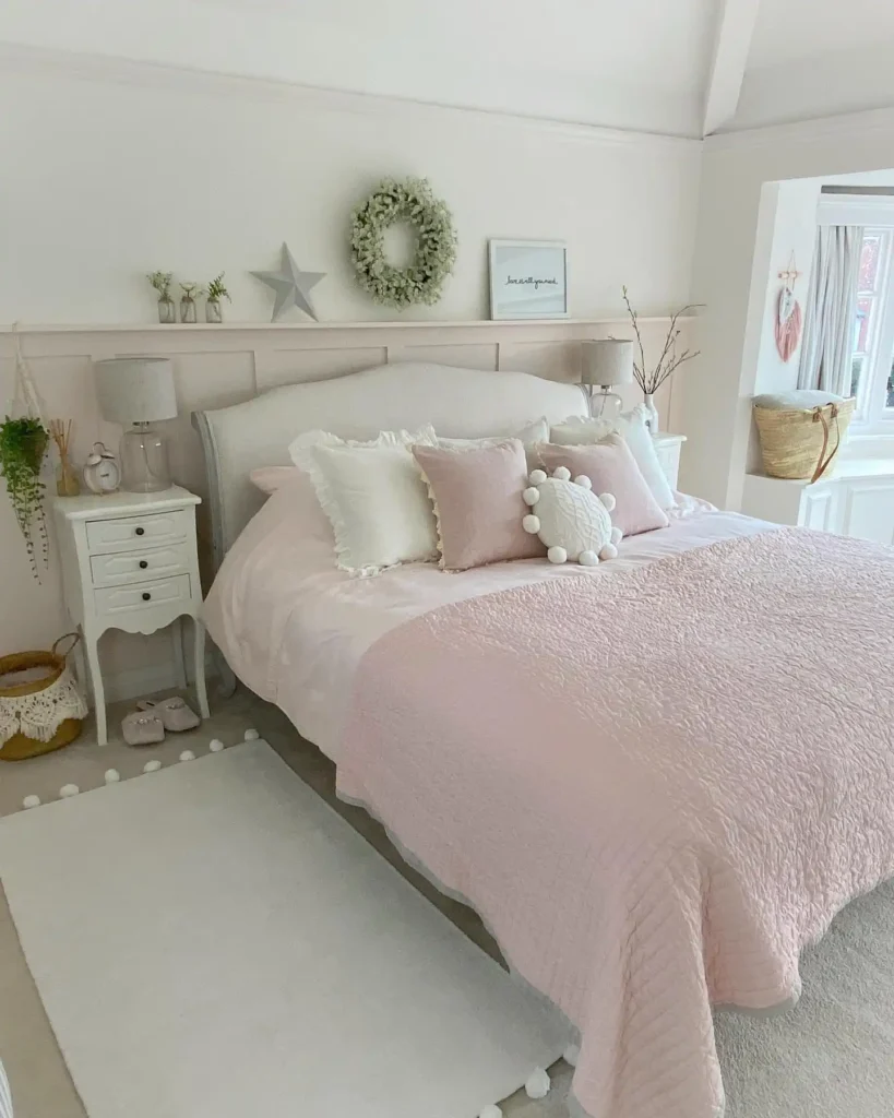 12 Teen Girl Bedroom Aesthetics to Copy You'll Love 2 1. Blush Pink Cottage Bedroom