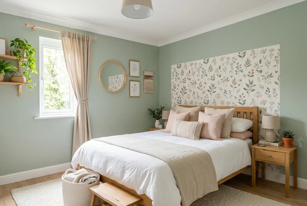 1. Refresh the Walls With Paint or Removable Wallpaper clean