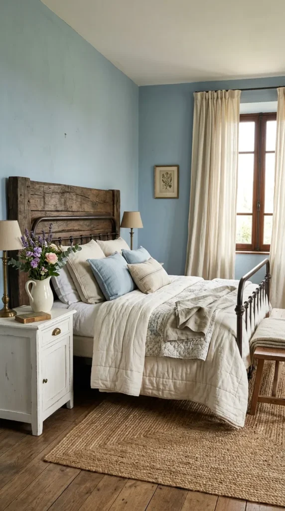 1. The Classic French Country French Blue Bedroom clean