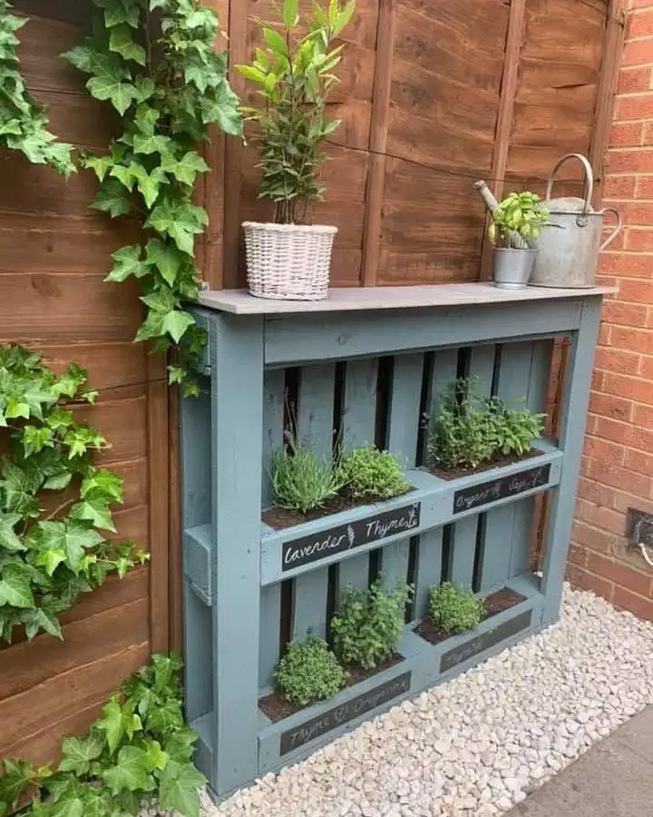 10. Painted Pallet Console Table