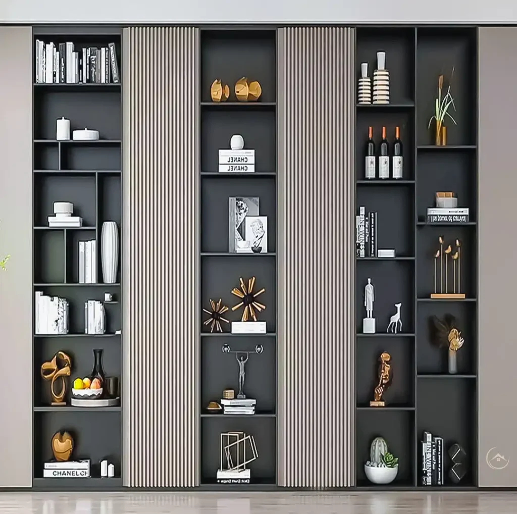 10. Ribbed Panel Display Wall Unit