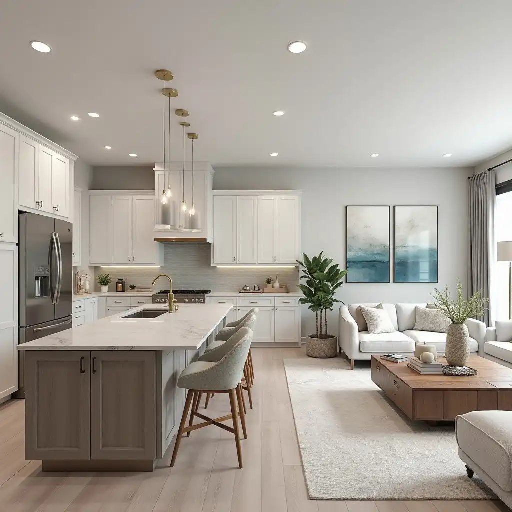 12. Open Concept Kitchen With Living Room View