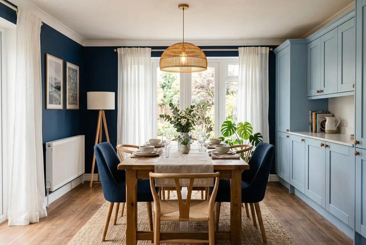 13 Blue Dining Room Ideas for Small Families
