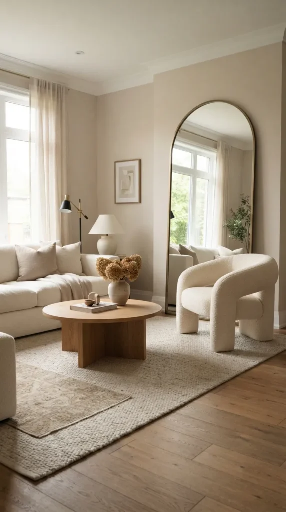 13. Add Statement Pieces That Elevate Beige Living Room Decor clean