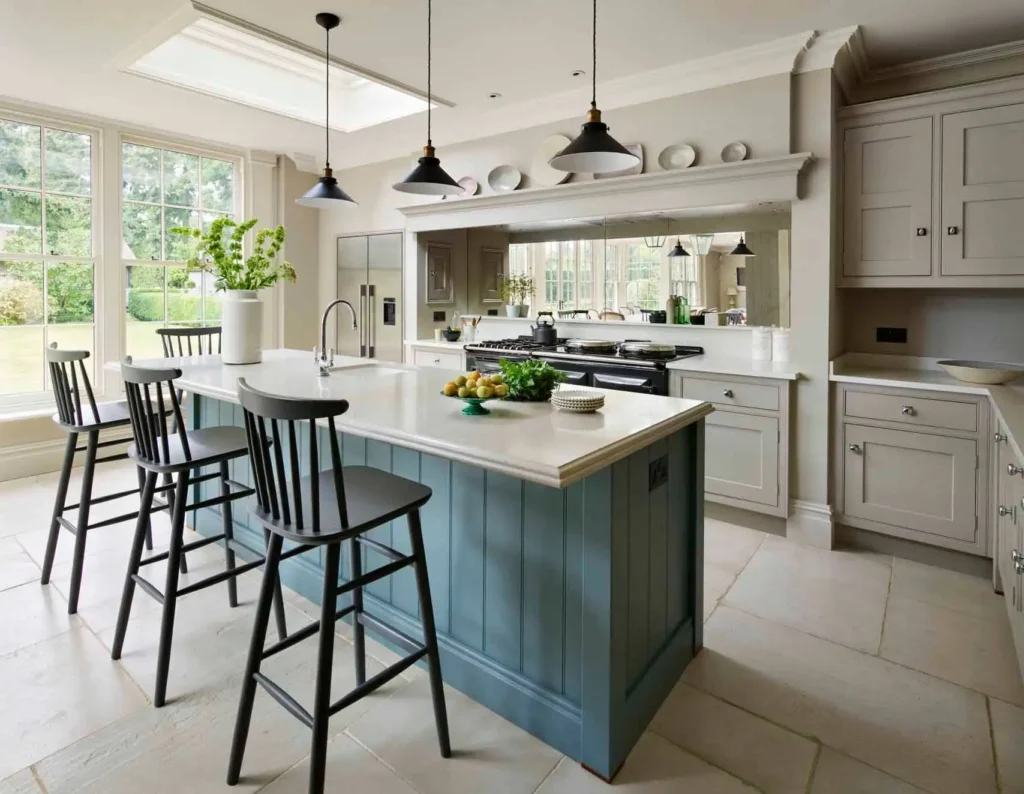 13. Beadboard Island in Duck Egg Blue