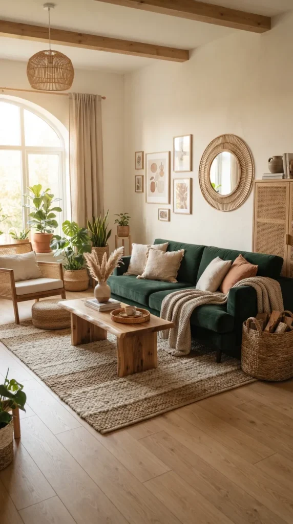 14. Decorate with Woven Materials for Added Warmth clean