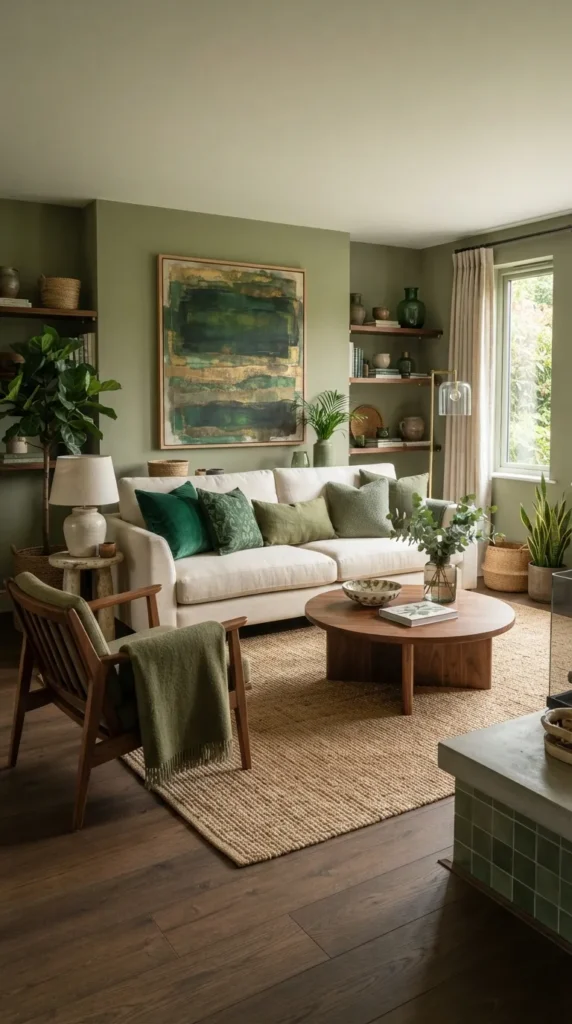 15. Blend Multiple Green Shades for a Designer Inspired Finish clean