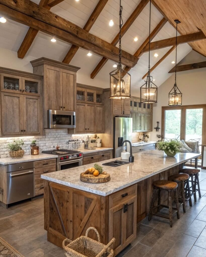 17. Vaulted Ceiling with Exposed Beams