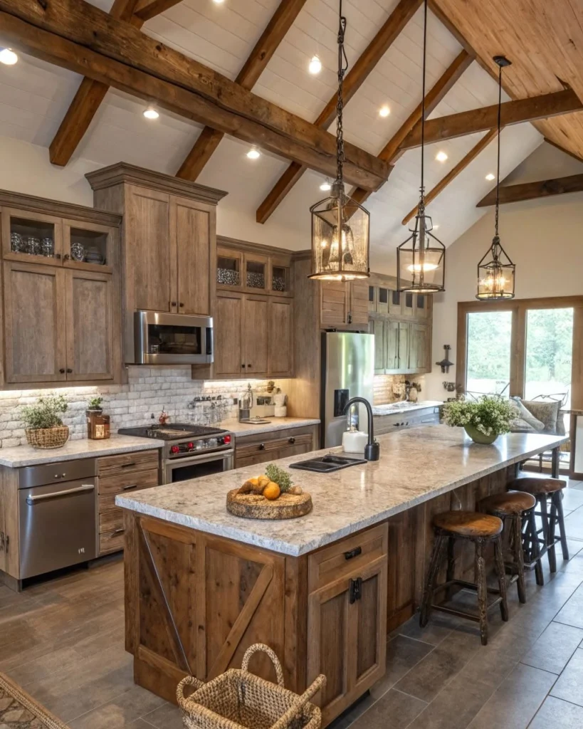 17. Vaulted Ceiling with Exposed Beams