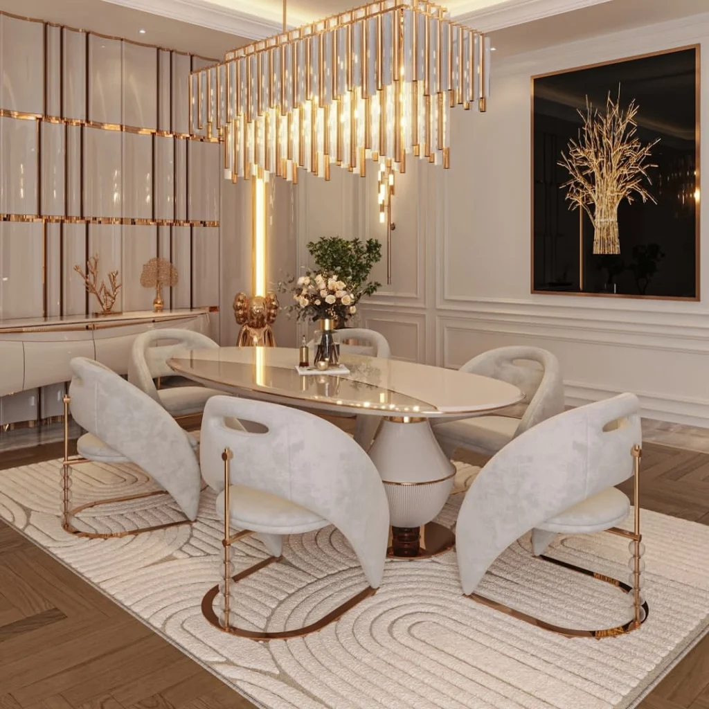 2. Oval Table With Sculptural Base