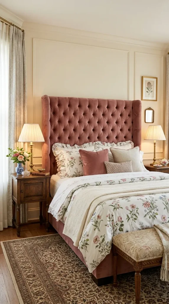 3. Invest in a Tufted or Upholstered Headboard With Character clean