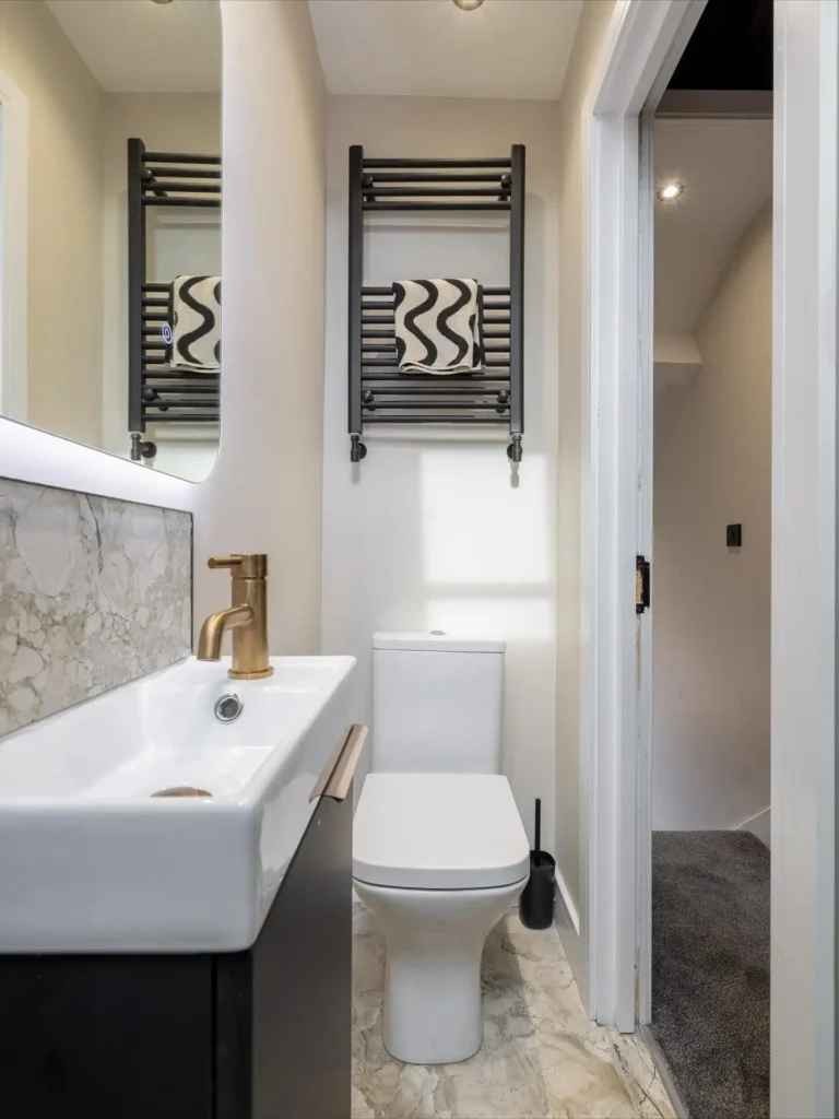 4. Black Ladder Radiator Bathroom