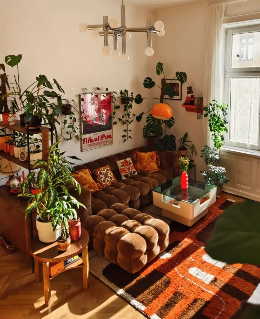 4. Plant Filled Bohemian Lounge