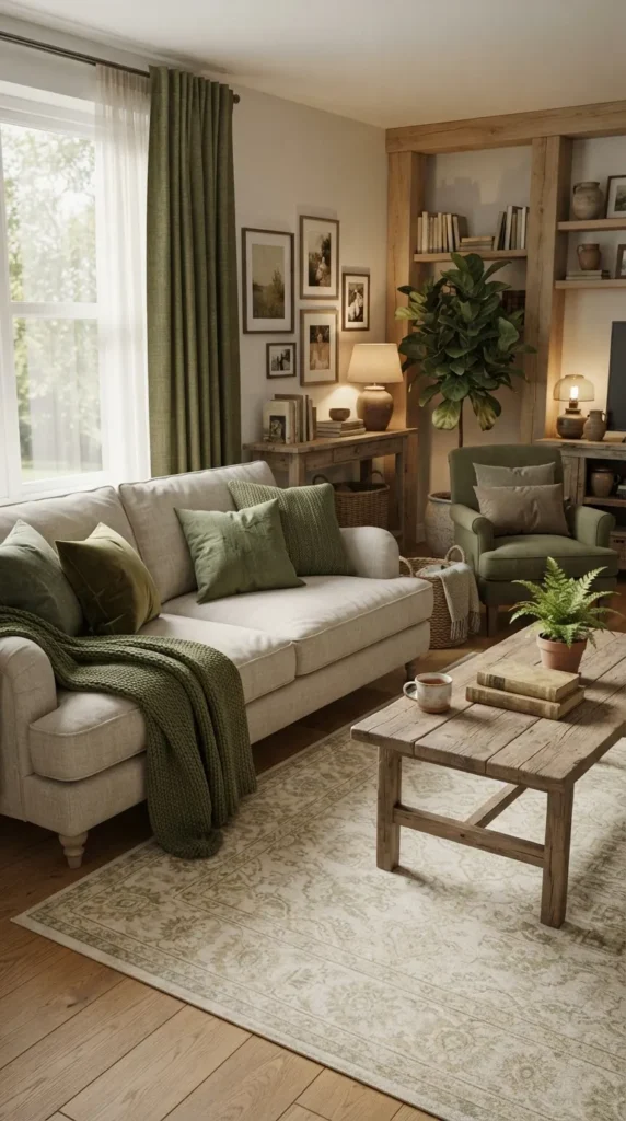 5. Layer Olive Green Textiles for a Relaxed Everyday Look clean
