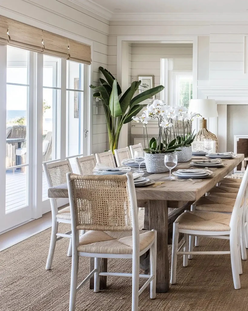 6. Elegant Coastal Dining Room