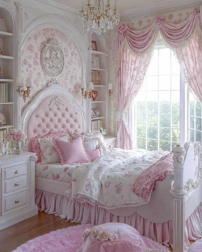 12 Teen Girl Bedroom Aesthetics to Copy You'll Love 7 6. Victorian Rococo Princess Bedroom