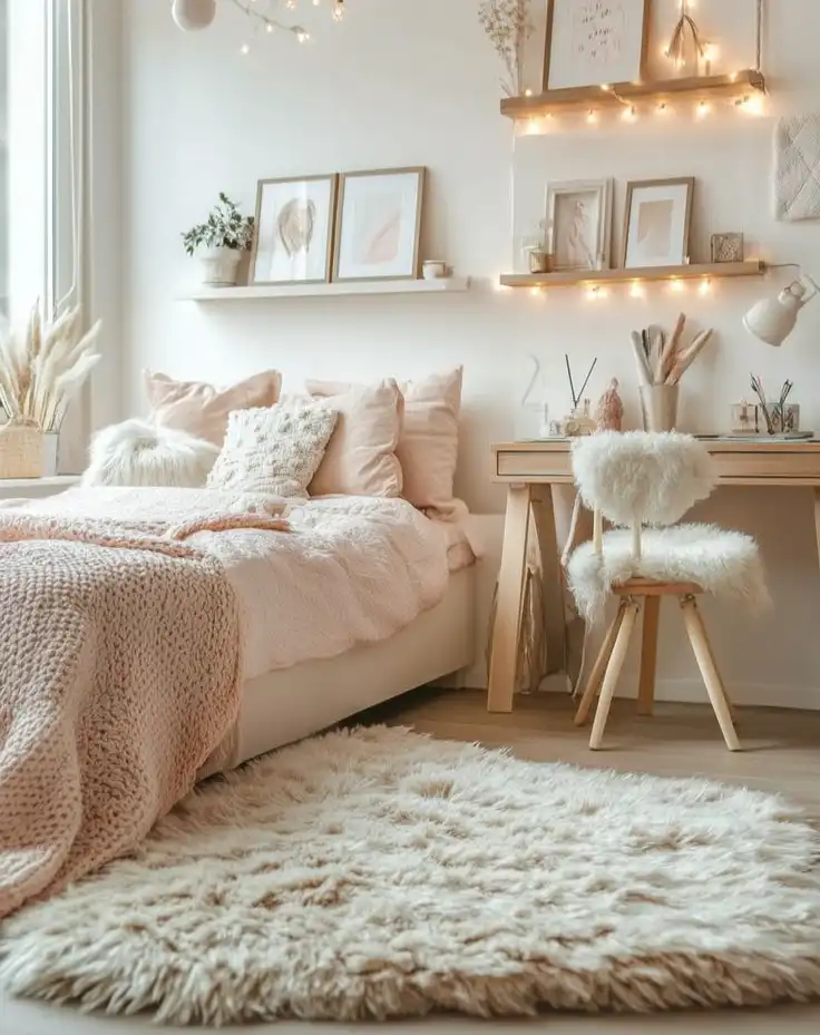 12 Teen Girl Bedroom Aesthetics to Copy You'll Love 8 7. Boho Study Nook Bedroom