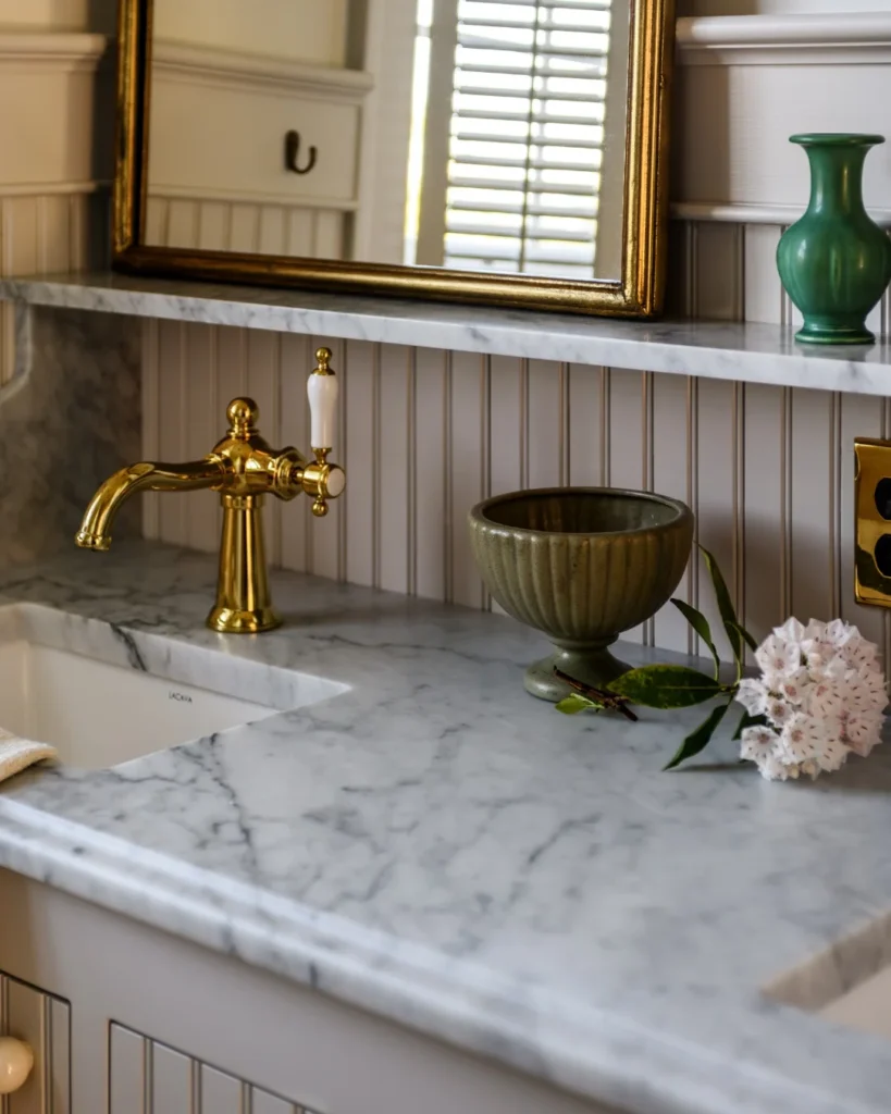 7. Earthy Pedestal Bowls and Floral Sprigs