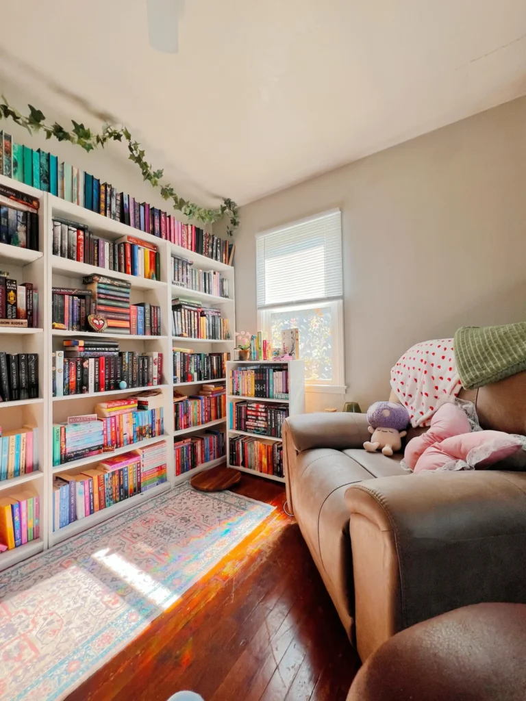 7. Multi Bookcase Wall with Trailing Ivy 1