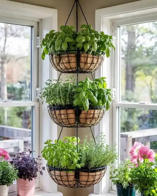 7. Three Tier Hanging Basket Planter