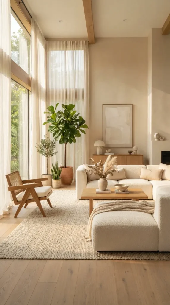 7. Use Natural Lighting to Enhance Beige Living Room Decor 7 clean