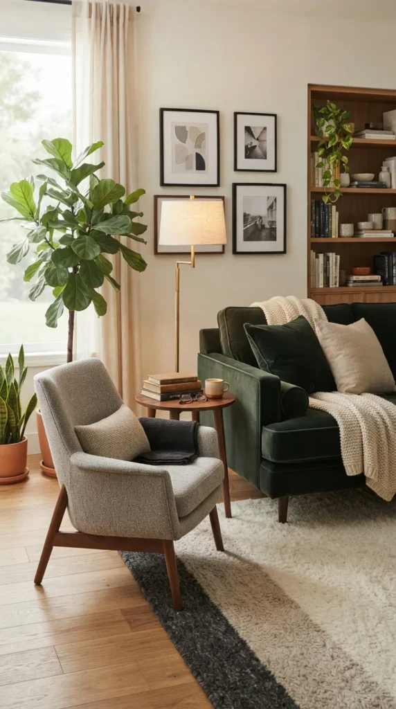 8. Build a Cozy Reading Corner Around Your Sofa clean