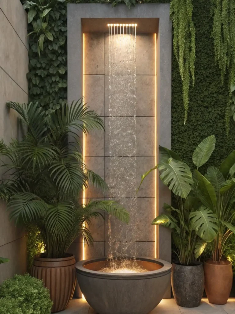 8. Rain Curtain Panel Waterfall