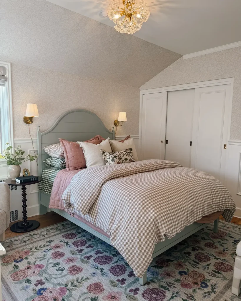 12 Teen Girl Bedroom Aesthetics to Copy You'll Love 9 8. Sage Green Gingham Bedroom
