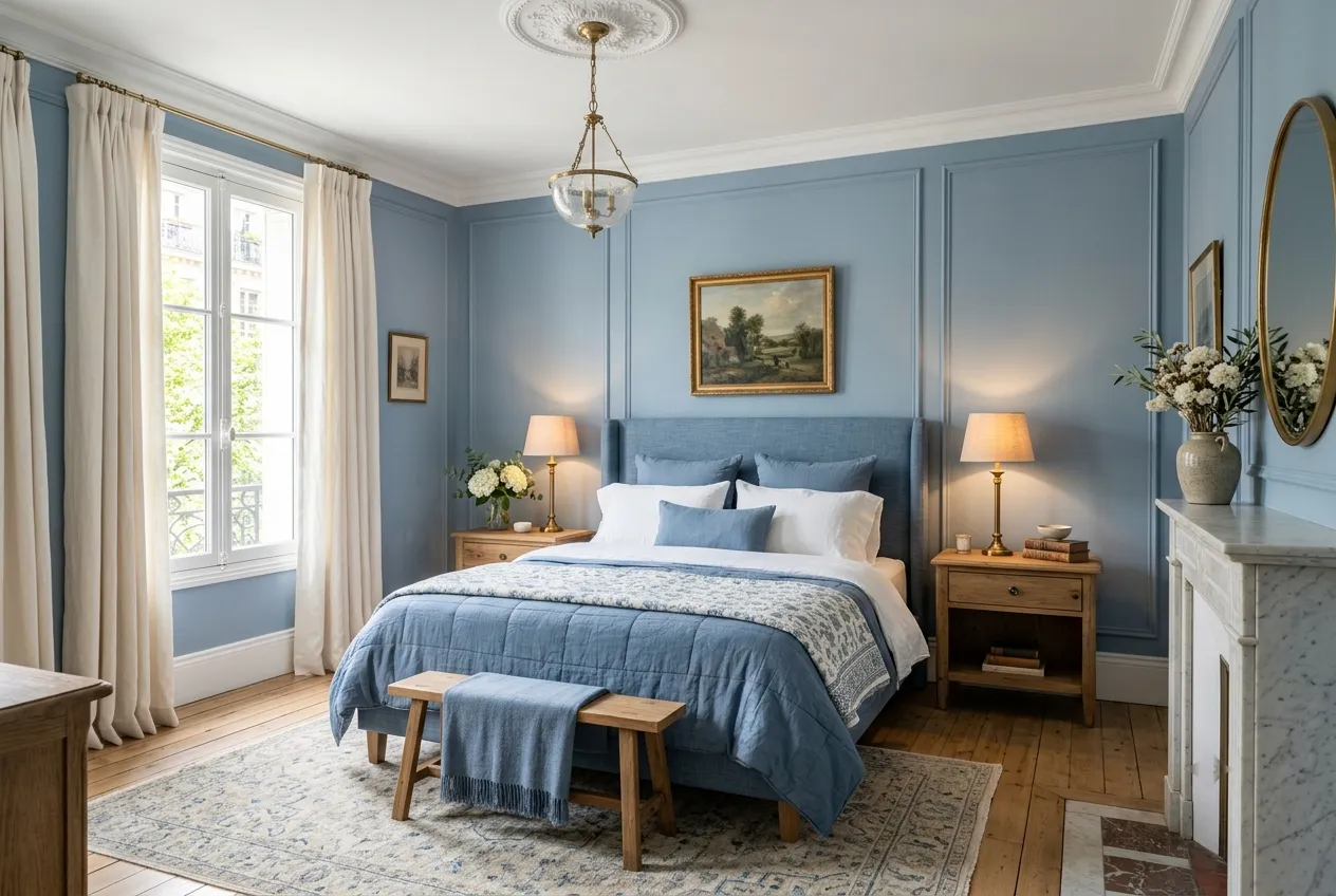 9 French Blue Bedroom Ideas for Calm and Elegant Style clean