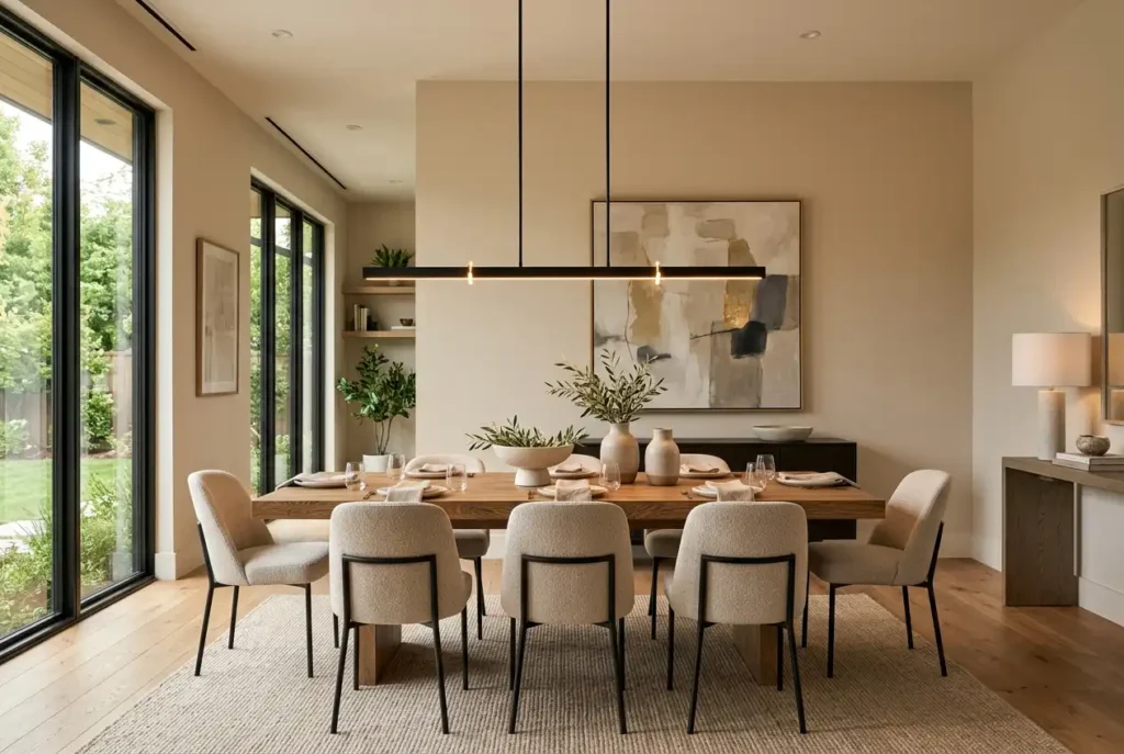 Add a Statement Light Fixture Above the Table 3
