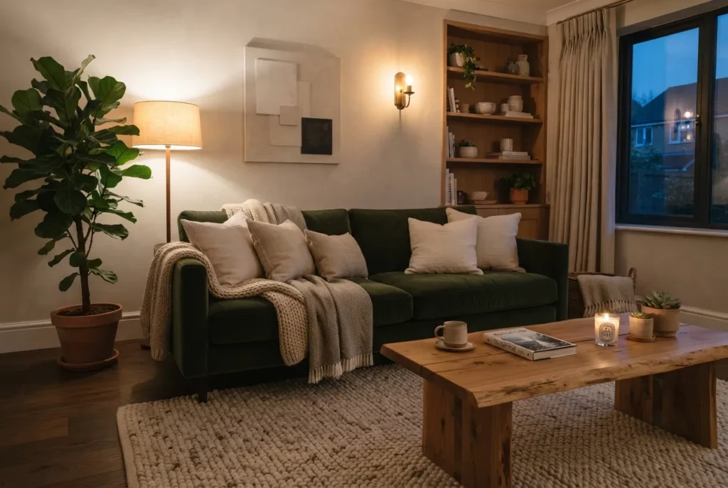 Dark green supports relaxation and comfort clean
