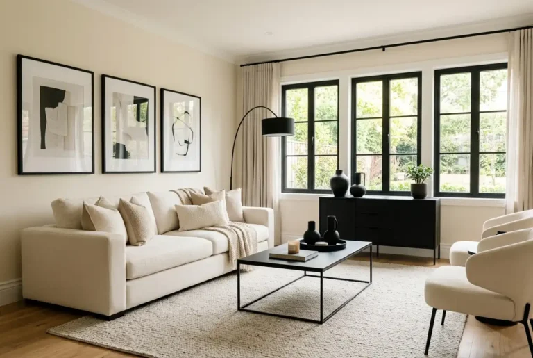 12 Neutral Living Rooms With Black Accents 16 12 Neutral Living Rooms With Black Accents