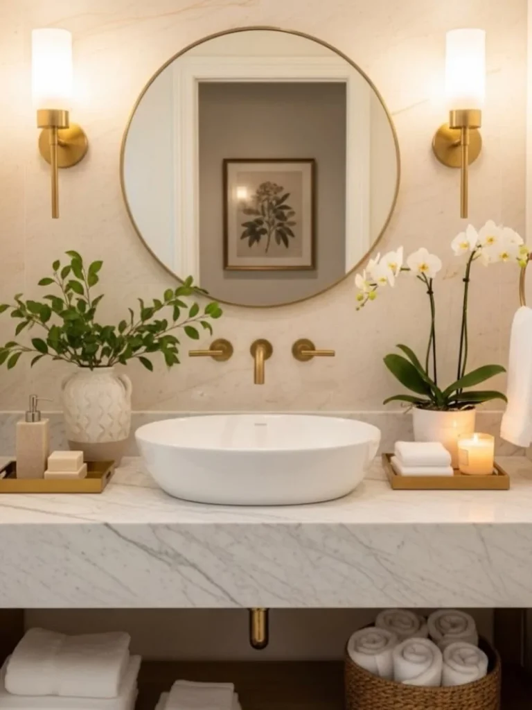 12. Potted Orchid Beside a Candle