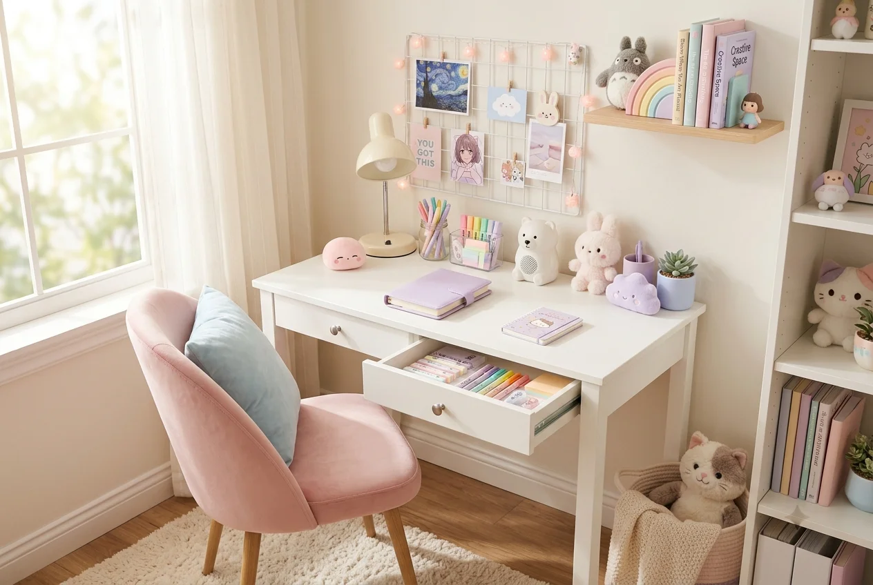 15 Kawaii Study Room Decor Ideas for Every Girly Aesthetic