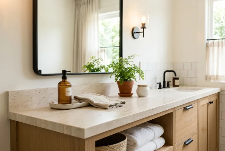 16 Bathroom Counter Decor Ideas When Counters Feel Cluttered 29 16 Bathroom Counter Decor Ideas When Counters Feel Cluttered