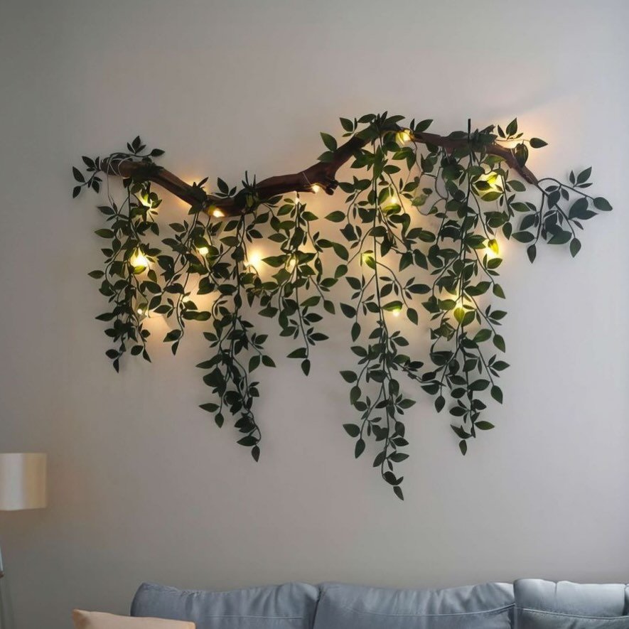 17 DIY Bedroom Decor Ideas You'll Fall in Love With 18 17. Lit Branch Wall Sculpture